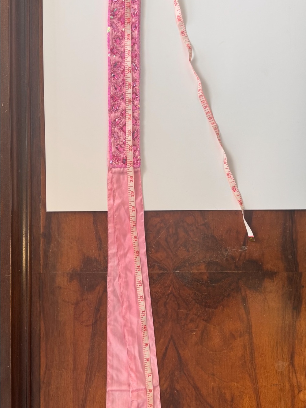 Gold Hawk Pink Embellished Sash Belt - Women Accessories